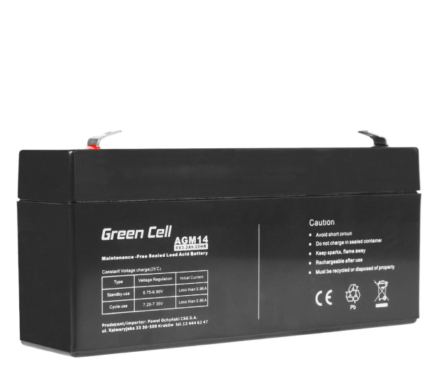 Green Cell Akumulator AGM VRLA 6V 3.3Ah - 547927 - zdjęcie